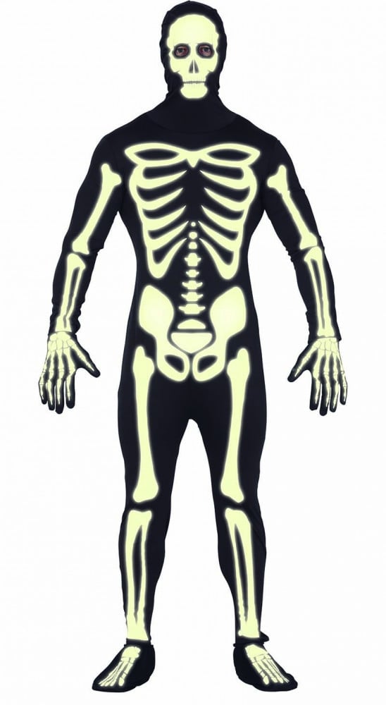 ADULT (FLUORESCENT  BLACK SKELETON 52-54 L (79340)