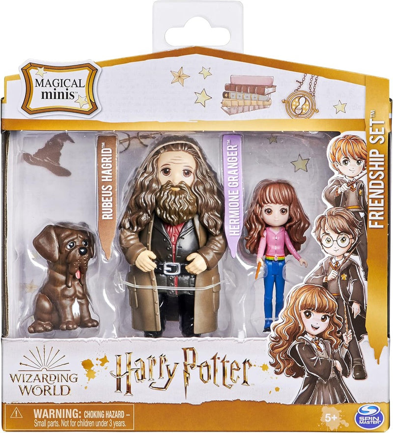 Wizarding World - Magical Minis - Hermione And RubEUs Hagrid Friendship Set With Collectible Toy Figures And Creature