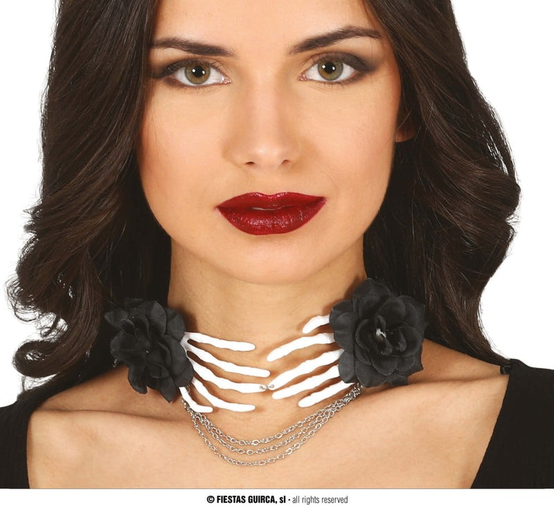 SKELETON HANDS CHOKER (24336)