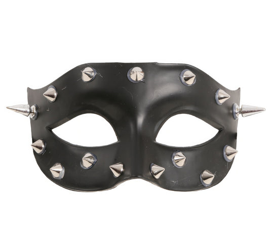 BLACK MASK WITH SILVER POINTS