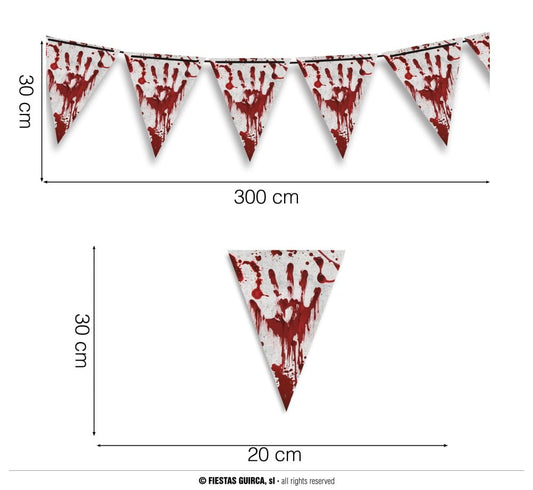 BLOOD PENNANT 300 CM 20X30 CM