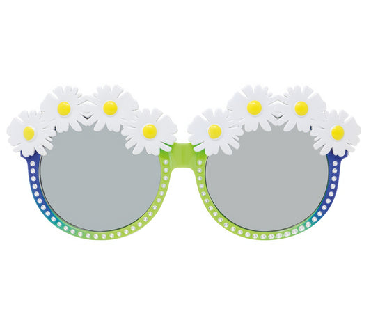 GREEN GLASSES WITH DAISIES