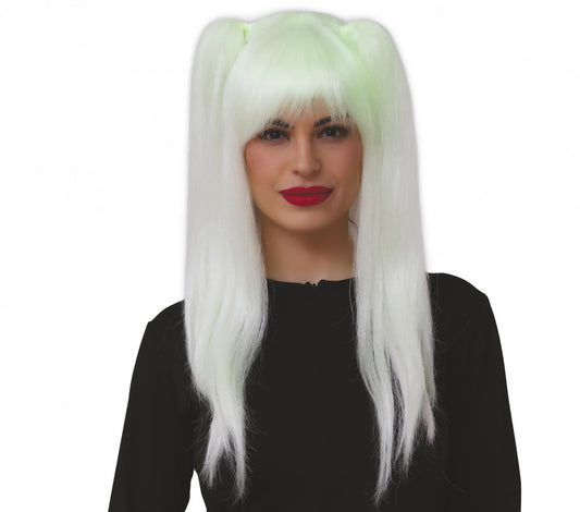 BLOND FLUORESCENT WIG WITH BRAIDS IN BC