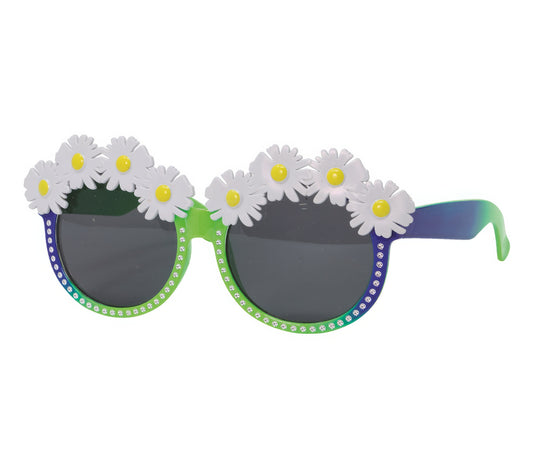 GREEN GLASSES WITH DAISIES