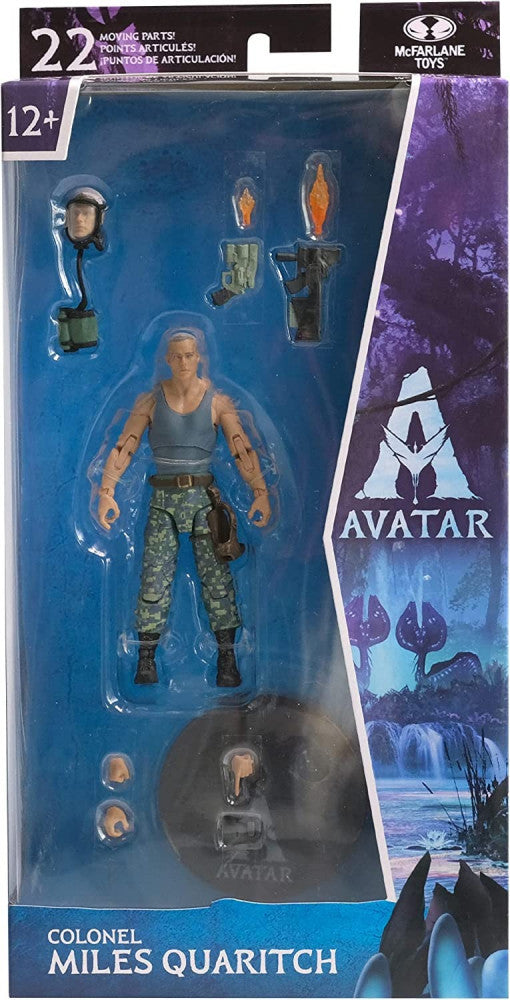McFarlane Toys - Avatar (4-inch) Miles Quaritch Action Figure (with 22 Moving Parts)