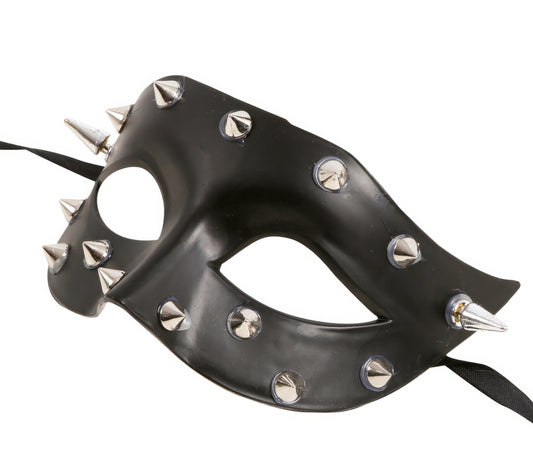 BLACK MASK WITH SILVER POINTS