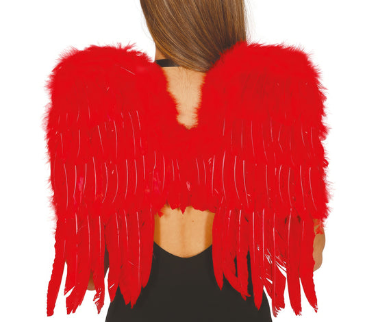 RED FEATHER WINGS, 50X40 CM