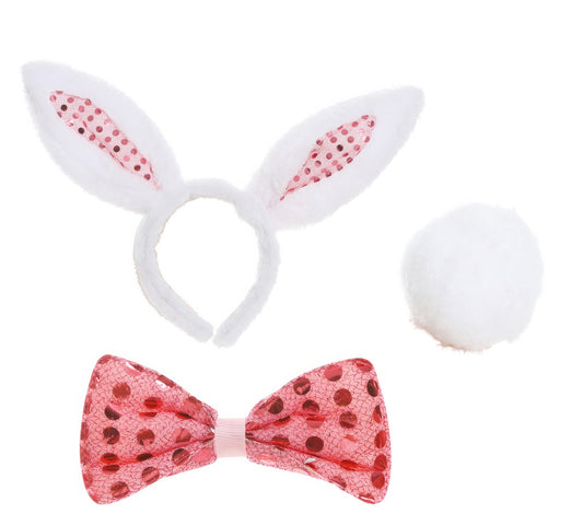 BUNNYGIRL SET (TIARA, TAIL AND BOW TIE)