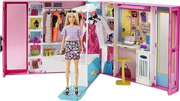 Barbie Dream Closet & Blonde Barbie Doll