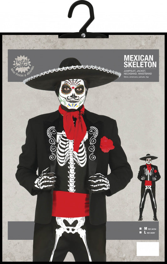 ADULT EXICAN SKELETON, SIZE L 52-54
