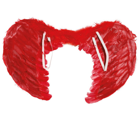 RED FEATHER WINGS, 50X40 CM