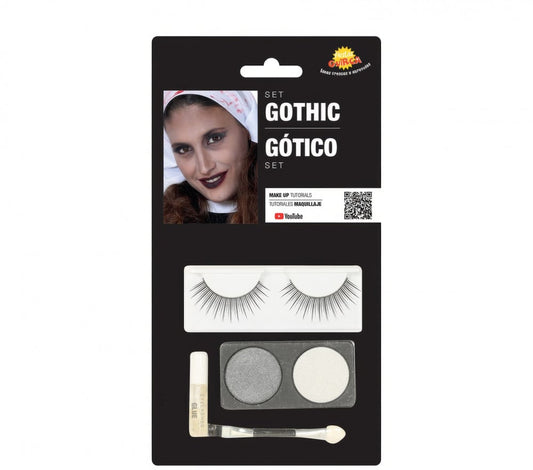 SET EYE MAKEUP SILVER/WHITE