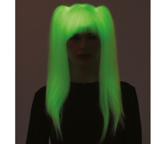 BLOND FLUORESCENT WIG WITH BRAIDS IN BC