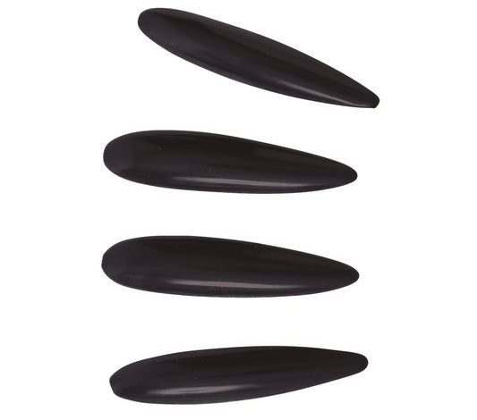 10 BLACK NAILS WITH ADHESIVE