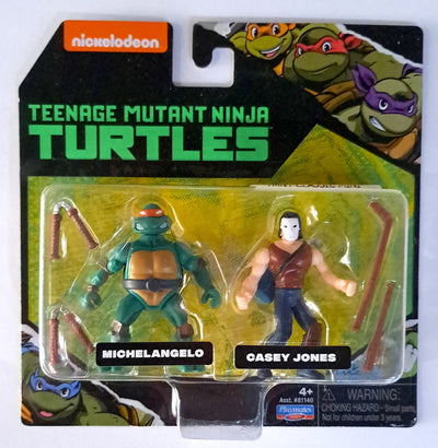 TMNT miniature  action figure MICHELANGELO & CASEY JONES