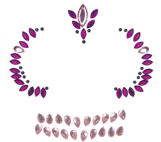 LILAC SKULL FACE GEMS ADHESIVE